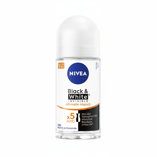 NIVEA ROLL ON BLACK E WHITE INVISIBLE ULTIMATE IMPACT X5 50 ML