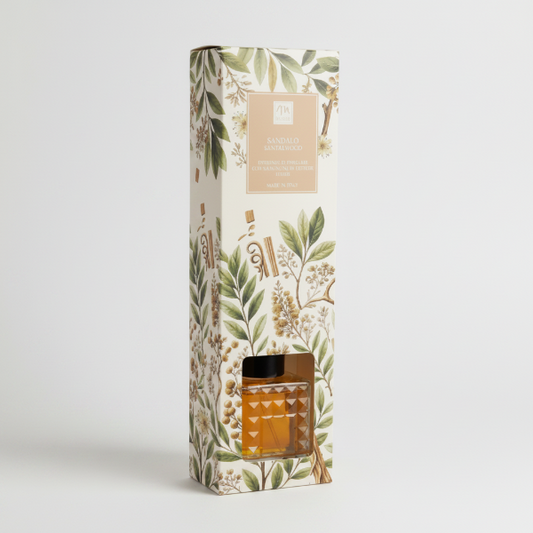 M HOME DIFFUSORE CON BASTONCINI DI COTONE SANDALO 120 ML