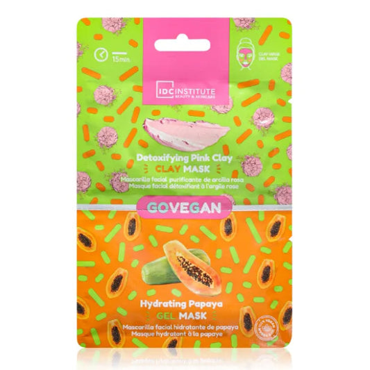 IDC INSTITUTE DETOXIFYING PINK CLAY MASK HYDRATING PAPAYA GEL MASK 6G
