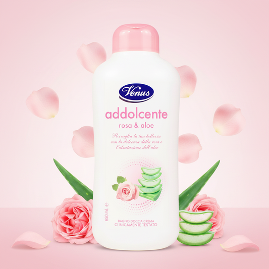VENUS BAGNO DOCCIA ADDOLCENTE ROSA E ALOE 650 ML