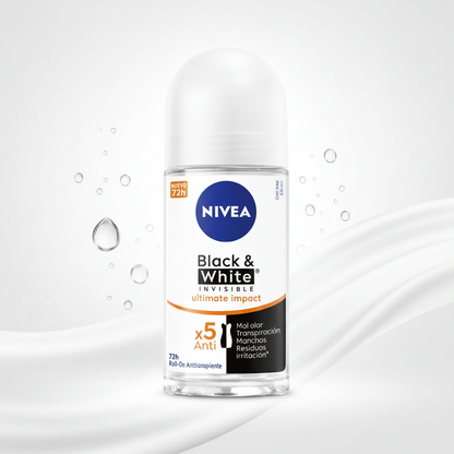 NIVEA ROLL ON BLACK E WHITE INVISIBLE ULTIMATE IMPACT X5 50 ML