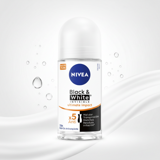 NIVEA ROLL ON BLACK E WHITE INVISIBLE ULTIMATE IMPACT X5 50 ML