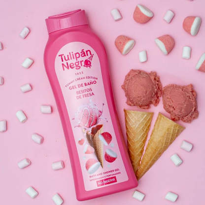 TULIPAN NEGRO BAGNOSCHIUMA GELATO BESITOS DE FRESA 650 ML