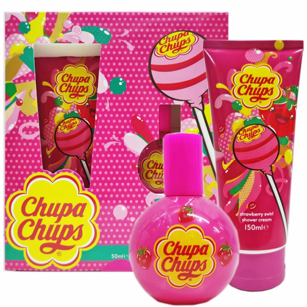 CONFEZIONE CHUPA CHUPS PROFUMO E GEL DOCCIA FRAGOLA