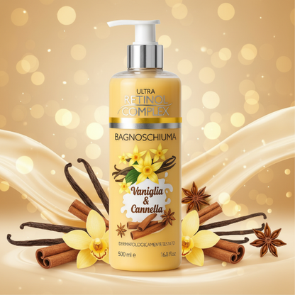 RETINOL COMPLEX BAGNOSCHIUMA VANIGLIA E CANNELLA 500 ML
