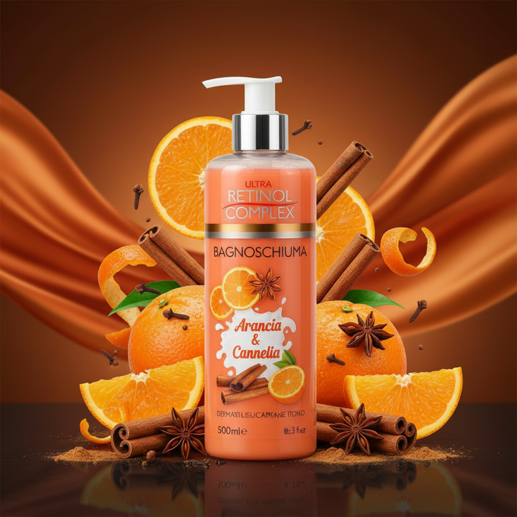 RETINOL COMPLEX BAGNOSCHIUMA ARANCIA E CANNELLA 500 ML