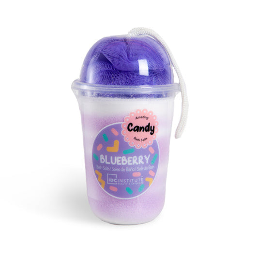 IDC INSTITUTE BARATTOLO SALI DA BAGNO E SPUGNA BLUEBERRY