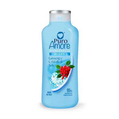 PURO AMORE BAGNODOCCIA DELICATO GINSENG E CRISTALLI DI SALE PH 5.5 650 ML