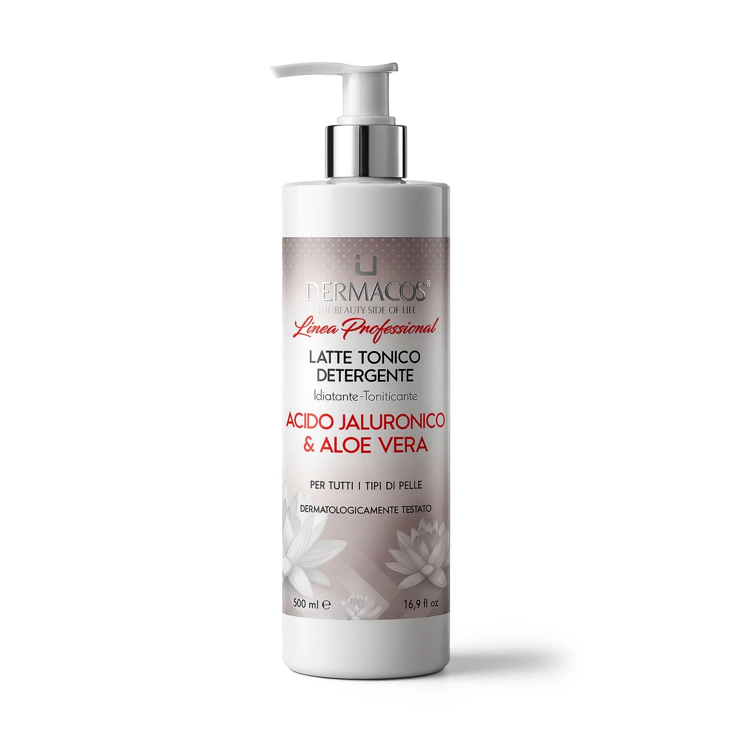 DERMACOS LATTE TONICO DETERGENTE ACIDO JALURONICO E ALOE VERA