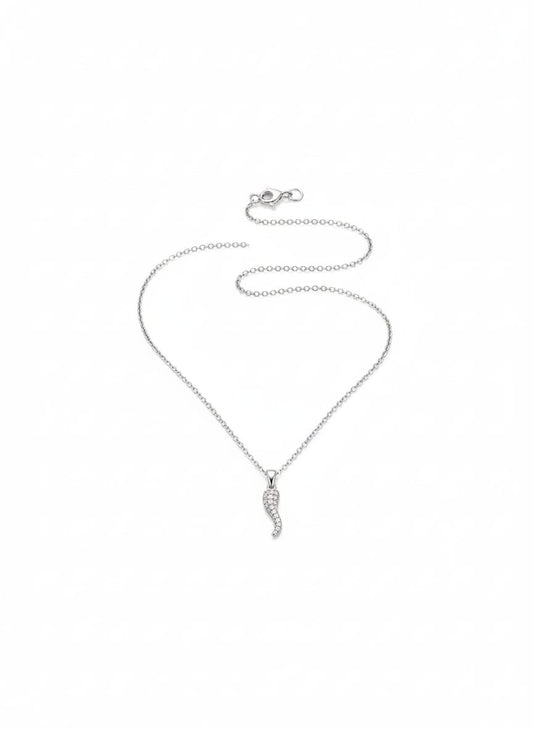 COLLANA CORNO SILVER