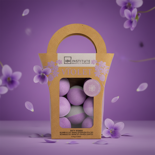IDC INSTITUTE BORSETTA CON BOMBE DA BAGNO VIOLET