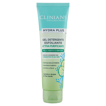 CLINIANS GEL DETERGENTE ESFOLIANTE CETRIOLO E ACQUA DI THE VERDE 150 ML