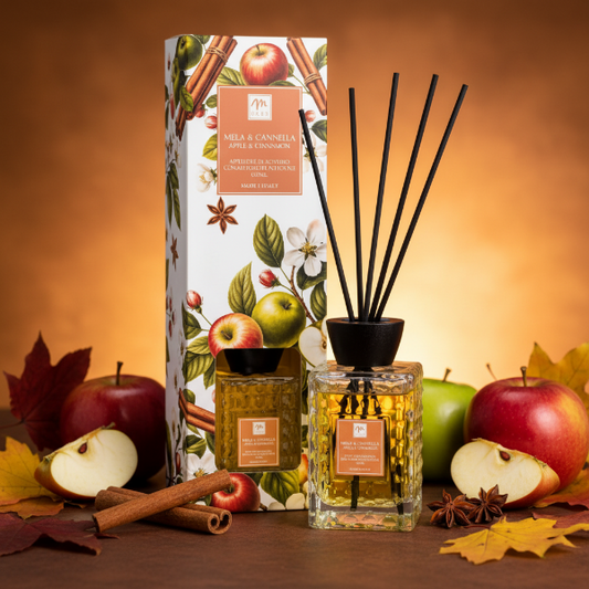 M HOME DISSUFORE CON BASTONCINI IN COTONE MELA E CANNELLA 120 ML