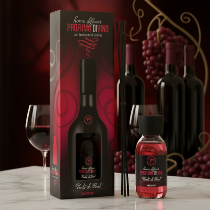M FRAGRANCE DIFFUSORE CON BASTONCINI DI COTONE PROFUMO DI VINO 125 ML
