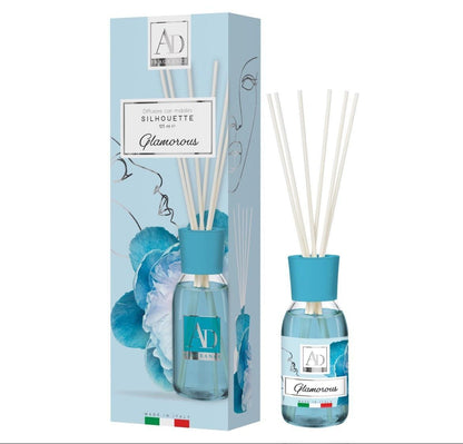 AD FRAGRANCE DIFFUSORE CON MIDOLLINI GLAMOROUS PRUGNA, MAGNOLIA, LEGNI DOLCI  125 ML