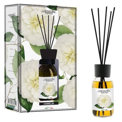 CAMOMILLA TORINO DIFFUSORE PER AMBIENTE CON BASTONCINI CAMELIA 125 ML