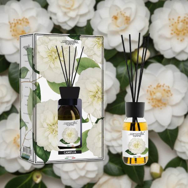 CAMOMILLA TORINO DIFFUSORE PER AMBIENTE CON BASTONCINI CAMELIA 125 ML
