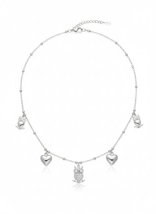 COLLANA GUFO SILVER