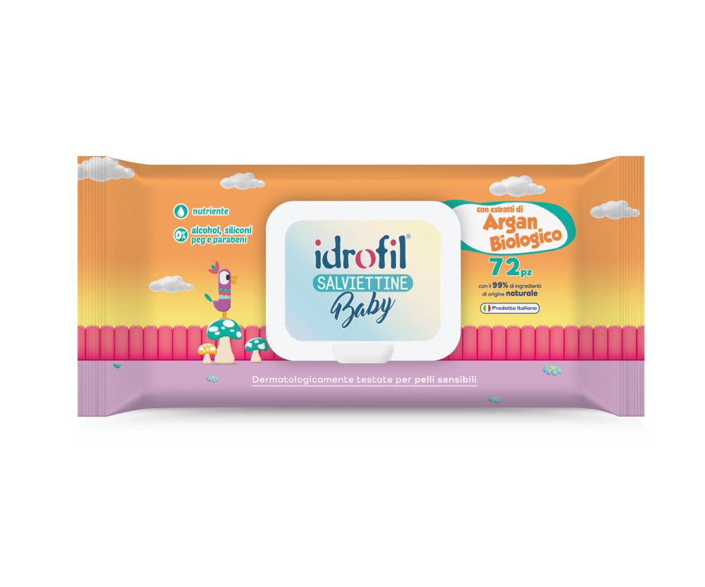 IDROFIL SALVIETTINE BABY CON ESTRATTI DI ARGAN BIOLOGICO