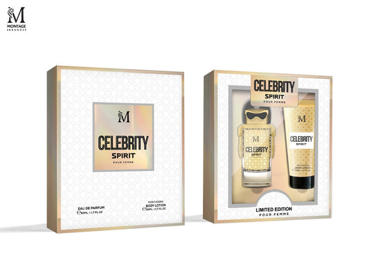 MONTAGE CONFEZIONE REGALO CELEBRITY SPIRIT PROFUMO E LOZIONE CORPO