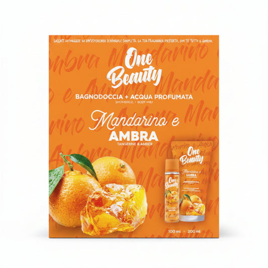 ONE BEAUTY MANDARINO E AMBRA SET BAGNODOCCIA E ACQUA PROFUMATA