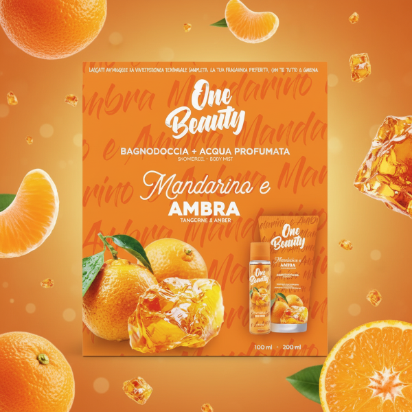 ONE BEAUTY MANDARINO E AMBRA SET BAGNODOCCIA E ACQUA PROFUMATA