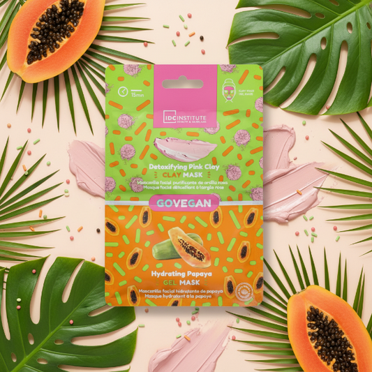 IDC INSTITUTE DETOXIFYING PINK CLAY MASK HYDRATING PAPAYA GEL MASK 6G