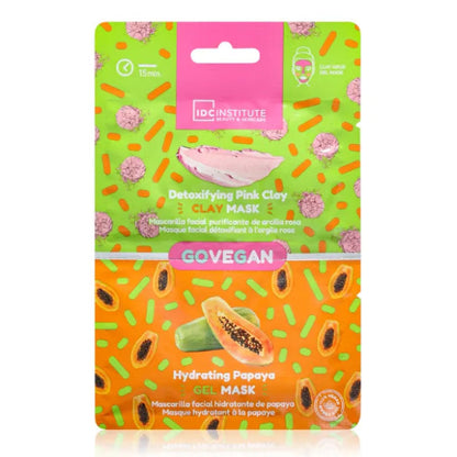 IDC INSTITUTE DETOXIFYING PINK CLAY MASK HYDRATING PAPAYA GEL MASK 6G