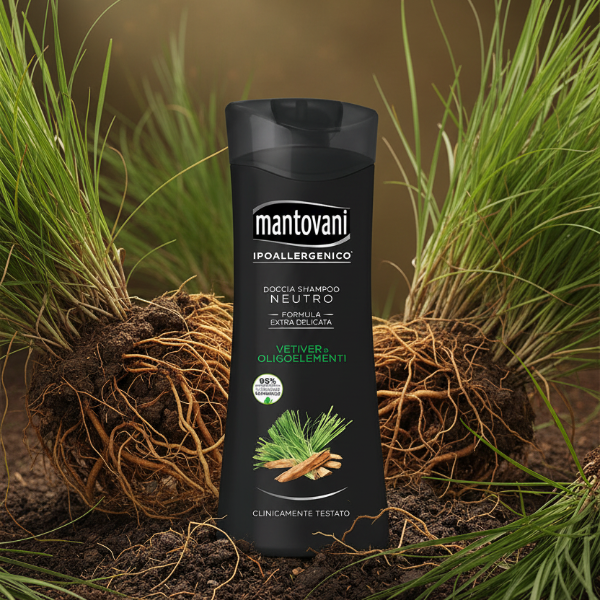 MANTOVANI IPOALLERGENICO DOCCIA SHAMPOO NEUTRO VETIVER E OLIGOELEMENTI 400 ML