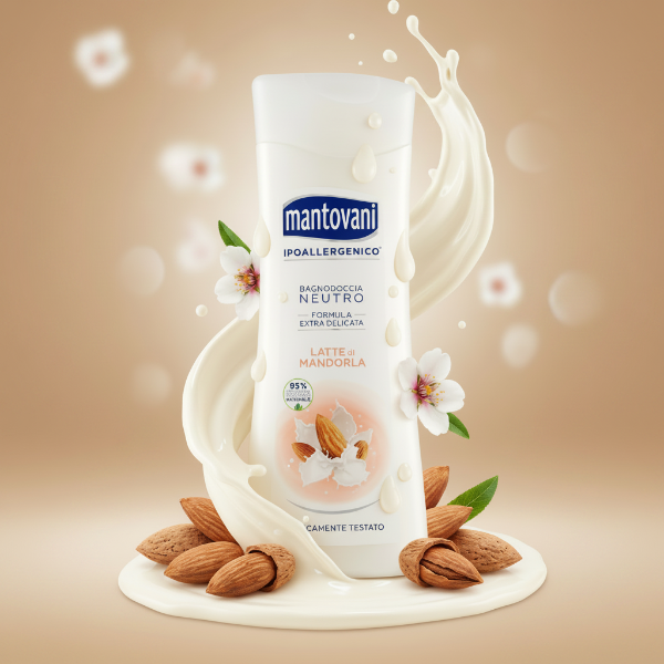 MANTOVANI IPOALLERGENICO BAGNODOCCIA NEUTRO LATTE DI MANDORLE 400 ML