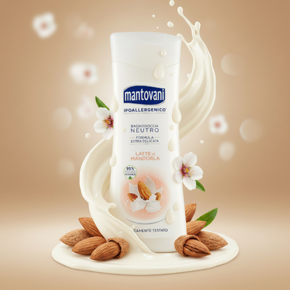 MANTOVANI IPOALLERGENICO BAGNODOCCIA NEUTRO LATTE DI MANDORLE 400 ML