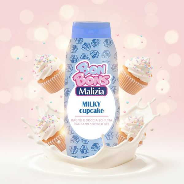 BON BONS MALIZIA BAGNOSCHIUMA MILKY CUPCAKE 500 ML
