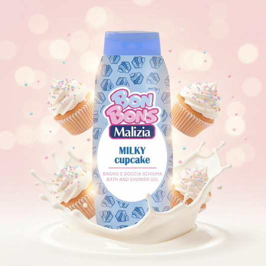 BON BONS MALIZIA BAGNOSCHIUMA MILKY CUPCAKE 500 ML