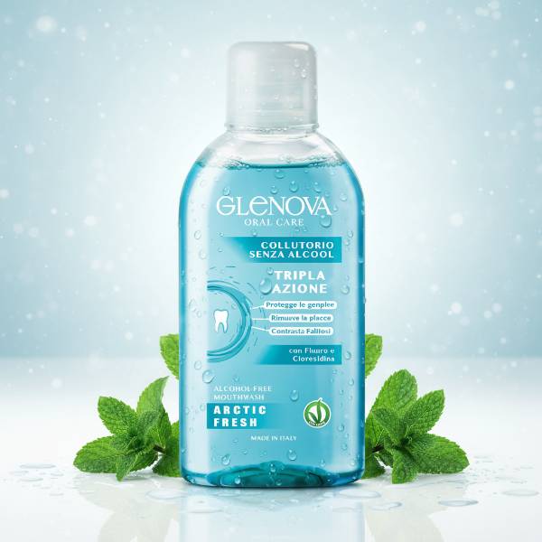 GLENOVA COSMETICS COLLUTORIO SENZA ALCOOL CON ANTIBATTERICO 400ML
