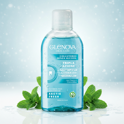 GLENOVA COSMETICS COLLUTORIO SENZA ALCOOL CON ANTIBATTERICO 400ML