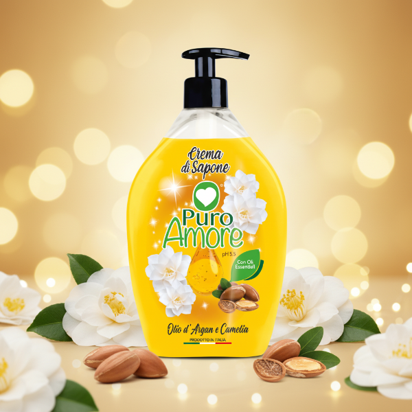 PURO AMORE CREMA DI SAPONE PH 5.5 OLIO D'ARGAN E CAMELIA 750ML