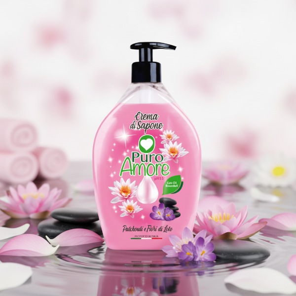 PURO AMORE CREMA DI SAPONE PH 5.5 PATCHOULI E FIORI DI LOTO 750ML