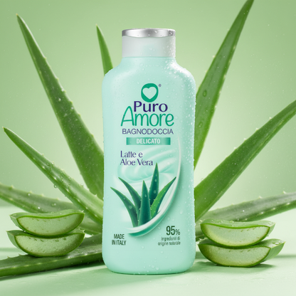 PURO AMORE BAGNODOCCIA DELICATO LATTE E ALOE VERA PH 5.5 650 ML