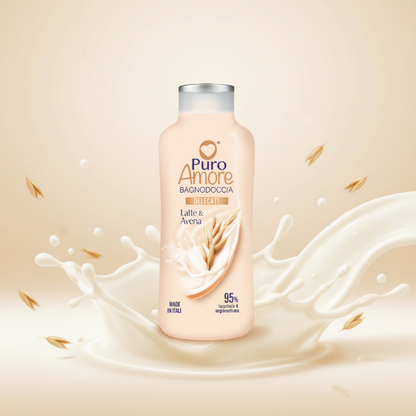 PURO AMORE BAGNODOCCIA DELICATO LATTE E AVENA PH 5.5 650 ML