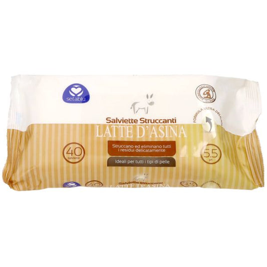 SETABLU SALVIETTE STRUCCANTI LATTE D'ASINA PH 5.5