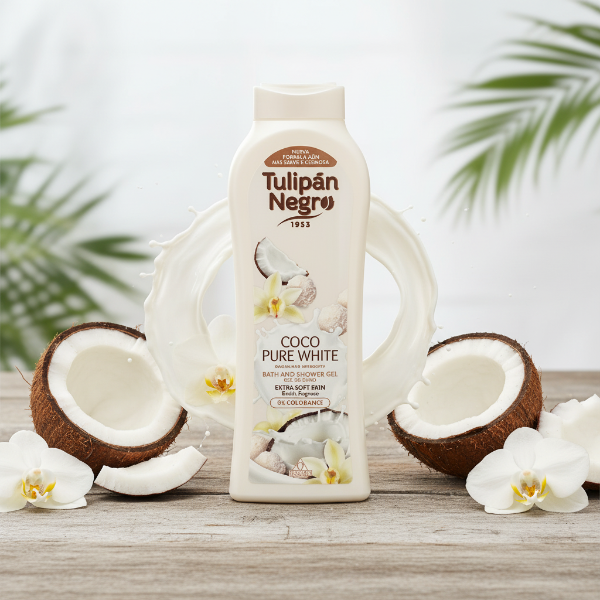 TULIPAN NEGRO BAGNOSCHIUMA COCO PURE WHITE 650 ML