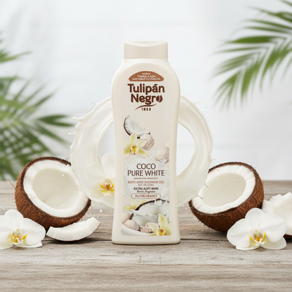 TULIPAN NEGRO BAGNOSCHIUMA COCO PURE WHITE 650 ML