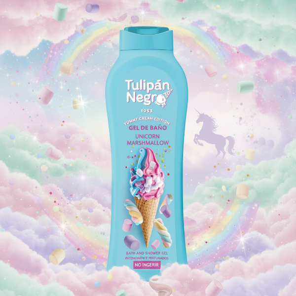 TULIPAN NEGRO BAGNOSCHIUMA GELATO UNICORNO MARSHMALLOW 650 ML