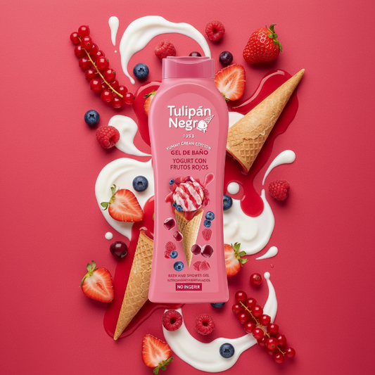 TULIPAN NEGRO BAGNOSCHIUMA GELATO YOGURT FRUTTI ROSSI 650 ML